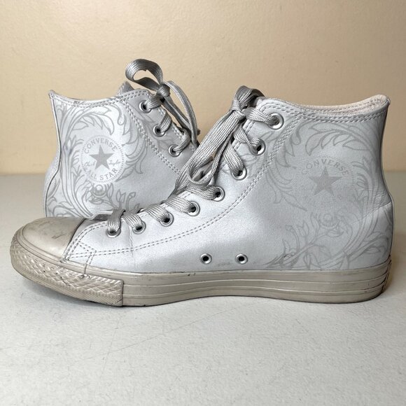Converse CTAS Hi Top Laser Tech Tuff 155183C Silver Mens Size 10 - Picture 6 of 16